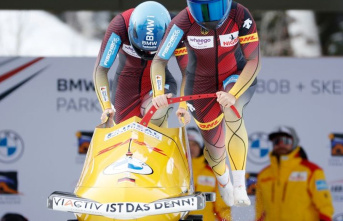 Winter sports: Double success in the two-man bobsleigh...