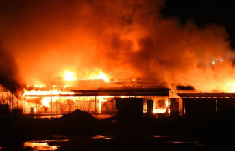 Rhein-Neckar-Kreis: Fire in a large bakery: Fire site...