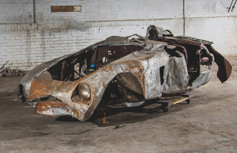 Remains of a Ferrari: Rusty car wreck is for sale...