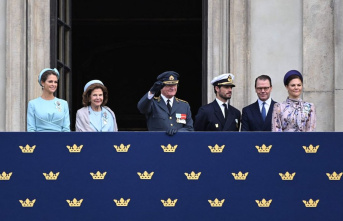 50 years on the throne: King Carl Gustaf waves from...