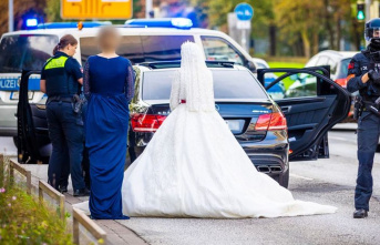 Hanover: Heavily armed police officers search wedding...