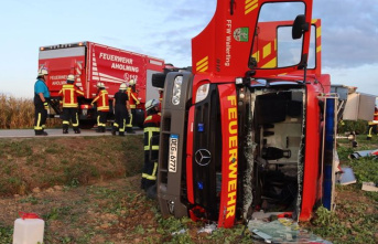 Accident: Fire truck overturns during practice run - seven injured