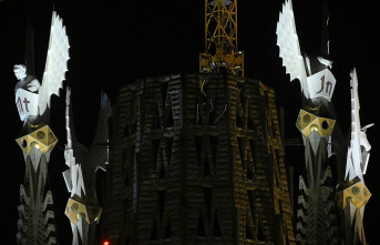 Barcelona: Two new towers of the Sagrada Família...