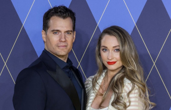 Happy baby: Henry Cavill and girlfriend Natalie Viscuso are becoming parents for the first time