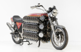 Tinker Toy: Completely unrideable, but a record holder: motorcycle with 48 cylinders is to be sold