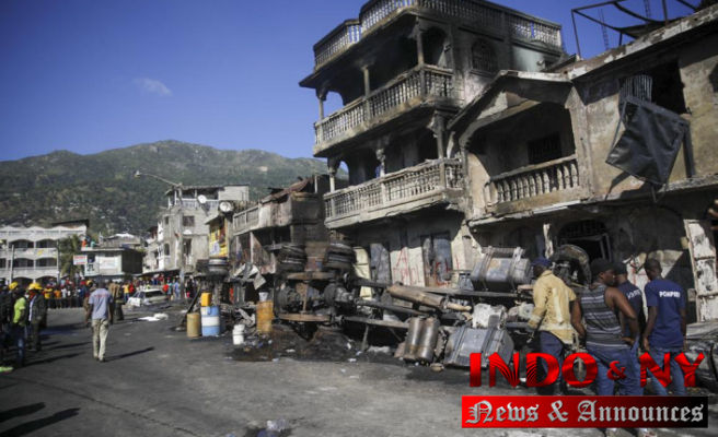 A gasoline truck explodes north of Haiti, killing dozens