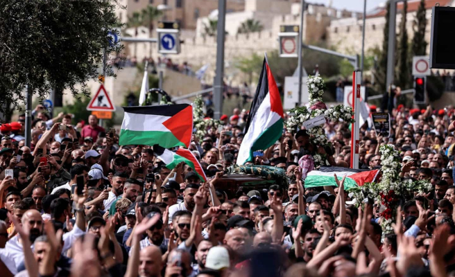 Outcry after Israeli police charge at funeral of Shireen Abu Akleh
