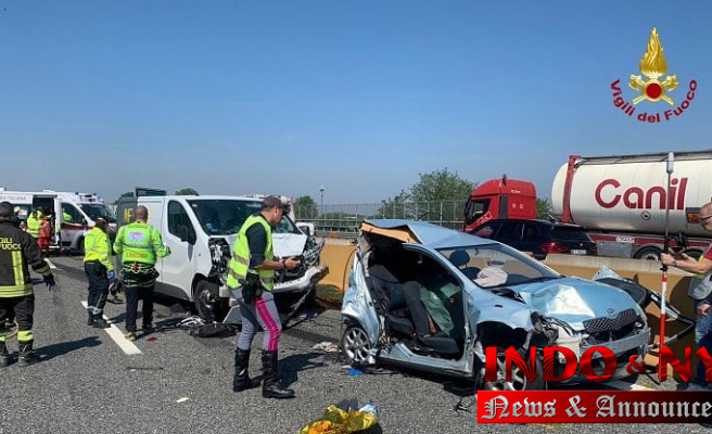 Accident on the A4 Milan-Turin, four deaths from the rear-end collision between car and van in Arluno