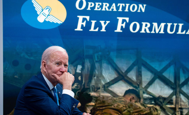 Biden claims he was first informed of the shortage of baby formula in April
