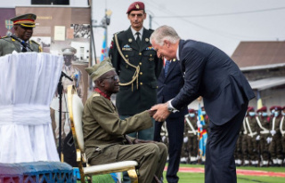 Belgian king begins Congo visit; awards WWII veteran...