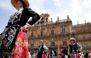 The patron saint of Salamanca dresses the city for...