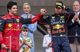 Why does Carlos Sainz have a frustrated gesture on...