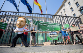 Berlin: climate protest in government buildings: activists...